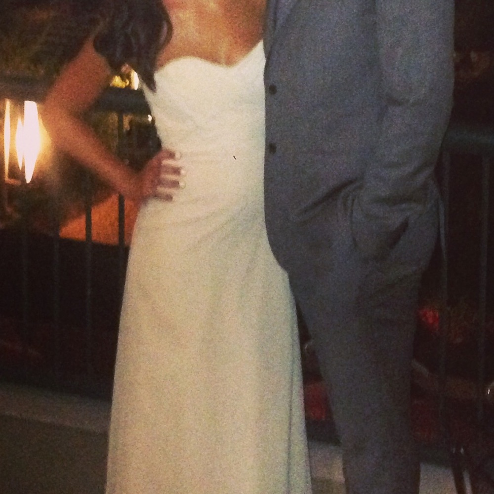 Champagne Strapless Chiffon Bridesmaids Dress